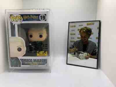 Tom Felton SIGNED Funko Pop Draco Malfoy 13 W/ Pic Harry Potter Hard Case