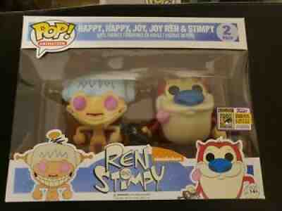 Funko Pop! Happy, Happy, Joy, Joy Ren & Stimpy SDCC 2017 w/ official sticker