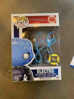 Jamie Foxx signed Autographed Electro GITD #46 Funko Pop Spider-Man