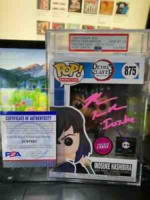 GEM10 Signed Funko Pop INOSUKE HASHIBIRA CHASE Bryce Papenbrook AUTO PSA COA