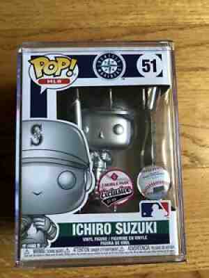 Funko Pop MLB Silver Ichiro Suzuki LE 51, Mariners Baseball, T-Mobile Park Excl.