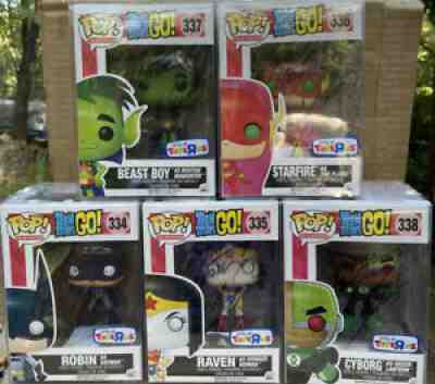 Funko Pop Teen Titans Go! Lot X 5 Signed by Creators George Perez & Marv Wolfman