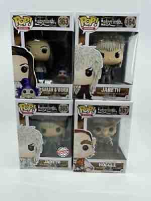 Labyrinth Sarah & Worm, Jareth, ( + Glitter) And Hoggle Funko Pop Set Of 4 LOOK