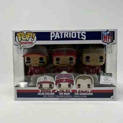 FUNKO POP PATRIOTS TOM BRADY EDELMAN GRONKOWSKI 3 PACK NIB VHTF