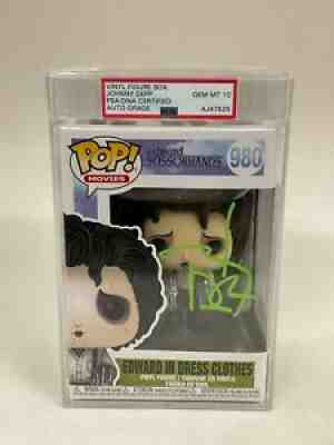 Johnny Depp Signed FUNKO POP Edward Scissorhands #980 PSA/DNA GEM MINT 10 AUTO