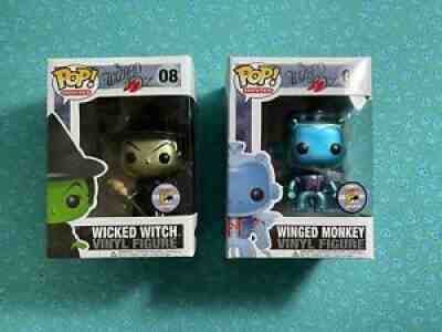 Funko Pop METALLIC WINGED MONKEY + WICKED WITCH SDCC Set - Wizard of Oz