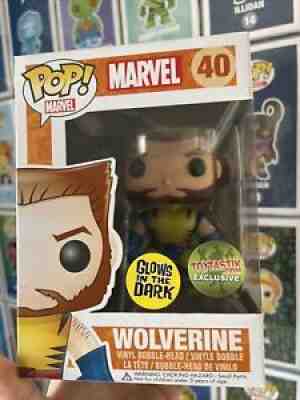 Funko Pop Wolverine Unmasked Toytastik Glow in the dark SUPER RARE LE 500 #40