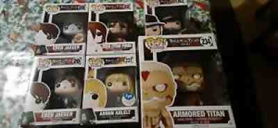 Funko Attack on Titan Lot - 9 Pops - Genuine Hot Topic Pre Release Exclusives