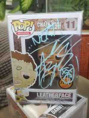 Texas chainsaw massacre leather face Limited Chase edition popvinyl Autographed