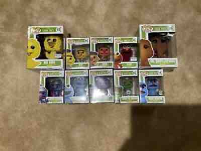 Funko Pop! Sesame St. Lot Of 10 Some Comic Con/ Flocked Exclusives W/protectors