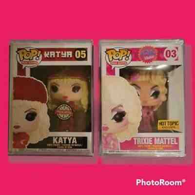 Vaulted Trixi & Katya!!| Drag Queen|Funko Pops (*comes in hard protective case)