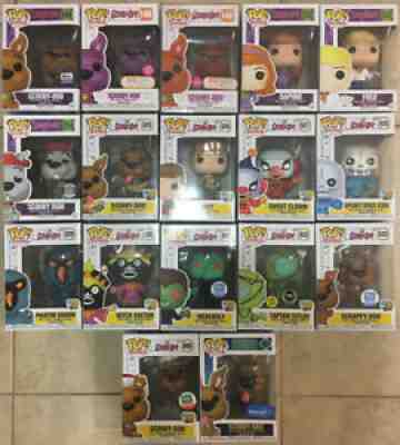 FUNKO POP SCOOBY-DOO LOT FRED DAPHNE DUM SCRAPPY CUTLER WEREWOLF FLOCKED XMAS