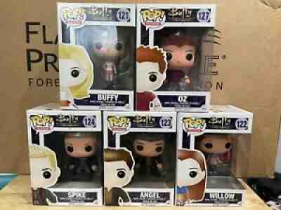 Lot of 7 FUNKO POP Buffy Vampire Bundle Chase Oz Angel Willow BuFfy Gentlemen