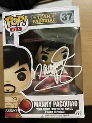 MANNY PACQUIAO SIGNED AUTOGRAPHED FUNKO POP WITH TEAM COA  In Box