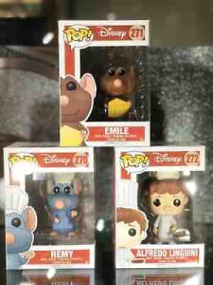 Funko Pop Alfredo Emile Remy Ratatouille SET Disney Mint CASE FRESH Rare