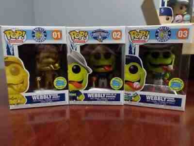 Funko Pop! Everett AquaSox Webbly Home Jersey Gold 1/200 - FULL SGA SET!! RARE!!