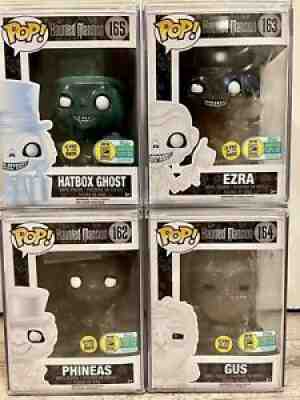 LE Funko POP Haunted Mansion SDCC Hatbox Ghost Ezra Gus Phineas Ghost Set Glow