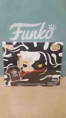  ?¡RARE ?¡ Funko Pop! ANTI-VENOM GITD GLOW #401 Tee Shirt LARGE Eddie Brock BoxLunch