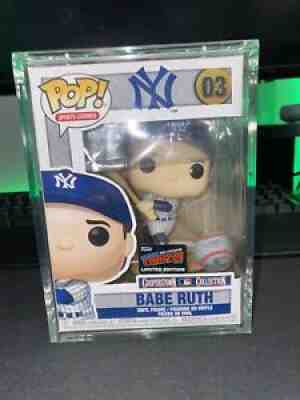 Funko POP Babe Ruth NYCC 2019 Exclusive MLB Mint Yankees With Custom Protector