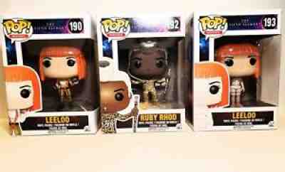 Funko Pop The Fifth Element LOT 3) LEELOO x2 & RUBY RHOD #190 #192 #193 Vaulted