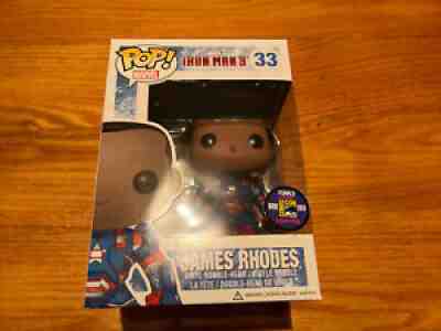 Funko Pop James Rhodes #33 (2013) San Diego Con Excl Vinyl Figure w/ Hard Case