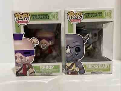 Funko # 142 # 143 Vinyl Pop! Teenage Mutant Ninja Turtles BEBOP and ROCKSTEADY