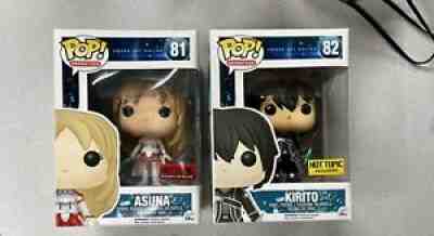 Funko POP! Animation Sword Art Online: Asuna #81 and Kirito #82 Exclusives HTF