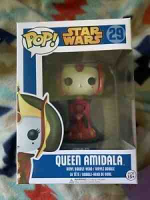 2015 Funko Pop QUEEN AMIDALA STAR WARS BLUE BOX AUTHENTIC 29 ORIGINAL Hard Stack