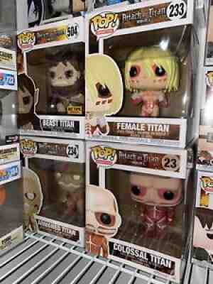 attack on titan funko pop lot