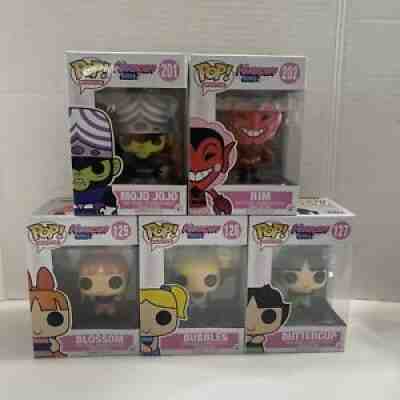 The Powerpuff Girls Lot Of 5, Blossom, Bubbles, Buttercup, Mojo Jojo & Him