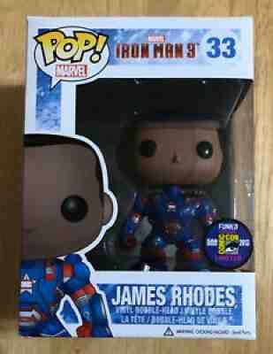 Funko Pop! Marvel: IRON MAN 3 - JAMES RHODES #33 (2013 SDCC) w/Pop Protector