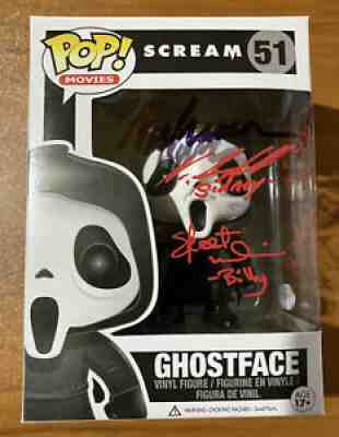 Wes Craven, Campbell, Lillard, +2 Signed Scream Ghostface 51 Funko - JSA N71911