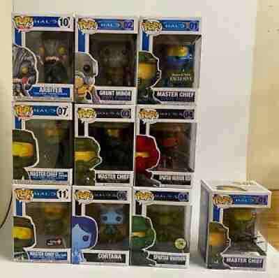 HUGE LOT OF HALO FUNKO POPS - MASTER CHIEF GRUNT SPARTAN WARRIOR RED BLUE 01 02