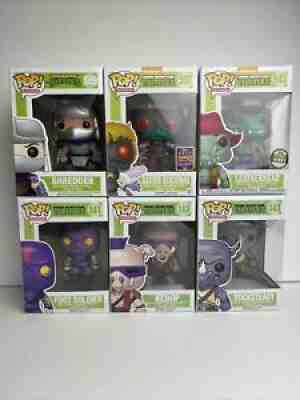 Funko Pop! Teenage Mutant Ninja Turtles Villains 6 Pcs. Lot Vaulted W/Protector