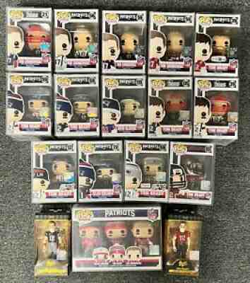 LOT of (17) New England Patriots New FUNKO POP Figures Tom Brady Gronk Edelman +