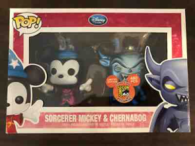 Funko POP! Disney SDCC 2012 Metallic Sorcerer Mickey & Chernabog 480pc FANTASIA