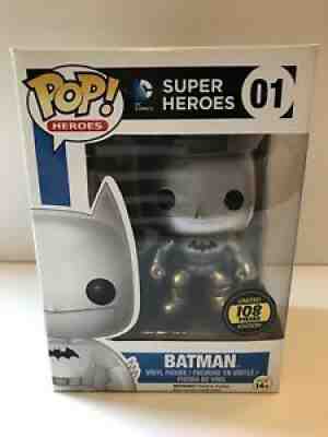 DC Comics Batman (Metallic Silver) Funko Pop Figure #01 LE 108 MINT RARE