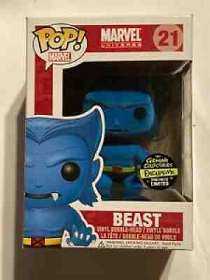 Funko POP Marvel Universe 21 Gemini Exclusive Beast Flocked Ltd 240 in HardStack