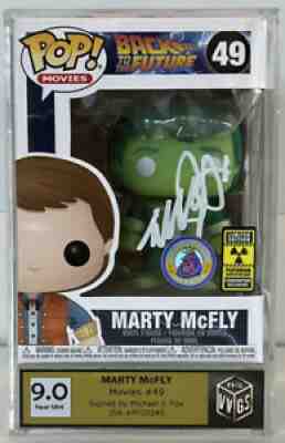 Funko Marty McFly Plastic Empire 200 PCS SIGNED BY MICHAEL J. FOX GRADED 9.0 NM!