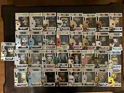 Huge Lot of 37 Funko Pop! Vinyl & Wacky Wobblers