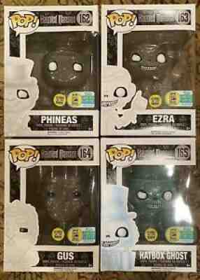 Funko POP Haunted Mansion SDCC GITD Hatbox Ezra Gus Phineas Ghost Set