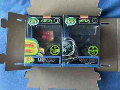 Funko Pop - TMNT- 01 Leonardo GRAIL /999 & 03 Casey Jones /1467 !!IN HAND!!