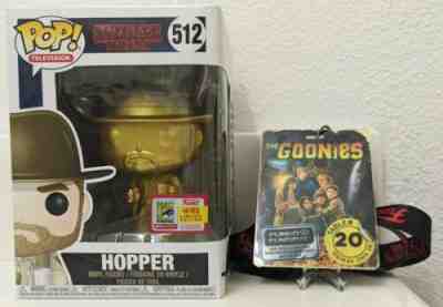 2018 SDCC Fundays Funko Pop Stranger Things .. GOLD HOPPER .. LE 40 .. Genuine