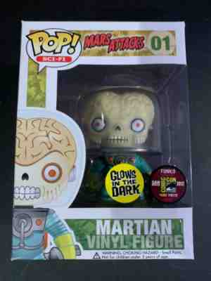 Funko Pop! Sci-Fi Mars Attacks Martian #01 Glows in the Dark SDCC 2012 Exclusive