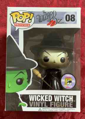 Rare Funko POP! Wizard Of Oz METALLIC Wicked Witch #08 San Diego Comic Con 2011