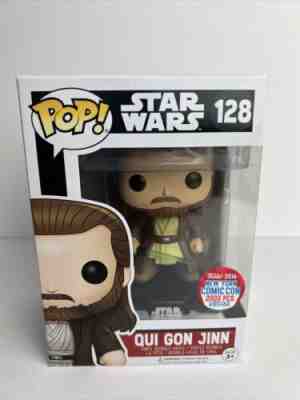 Funko Pop! Star Wars #128 Qui Gon Jinn 2016 NYCC Limited Edition W/Pop Armor