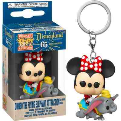 FUNKO Disney 65th Anniversary Pocket Pop! Keychain Minnie Mouse on Dumbo NEW!