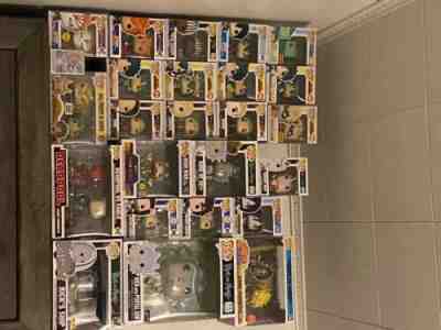 HUGE funko pop lot (my hero, bleach, Rick n morty, Naruto, metallic band)