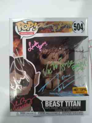 Beast Titan Signed Funko Pop 11 autographs Attack on Titan Bryce Papenbrook more