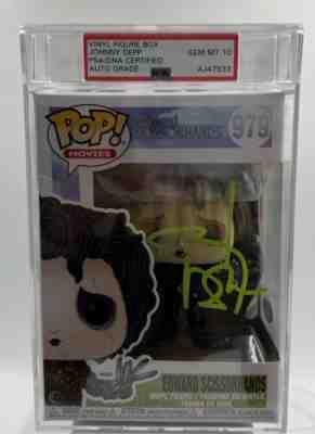 Johnny Depp Signed Edward Scissorhands Funko Pop 979 PSA GEM MINT 10